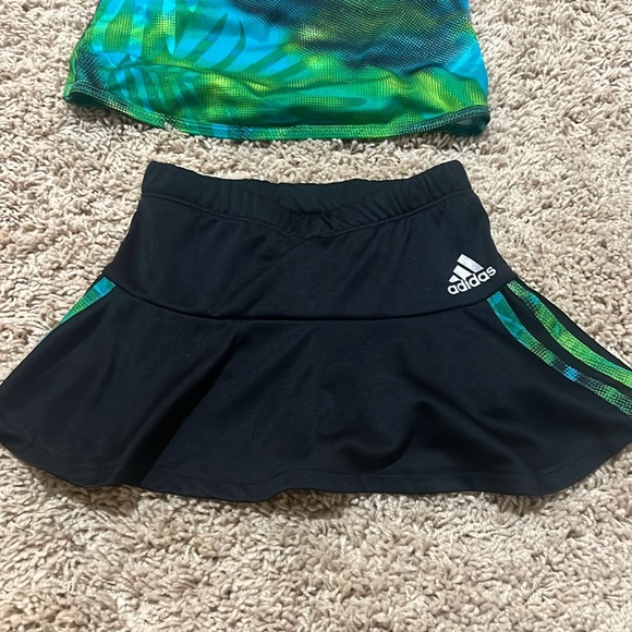 adidas 2T tennis outfit green print - Picture 5 of 7